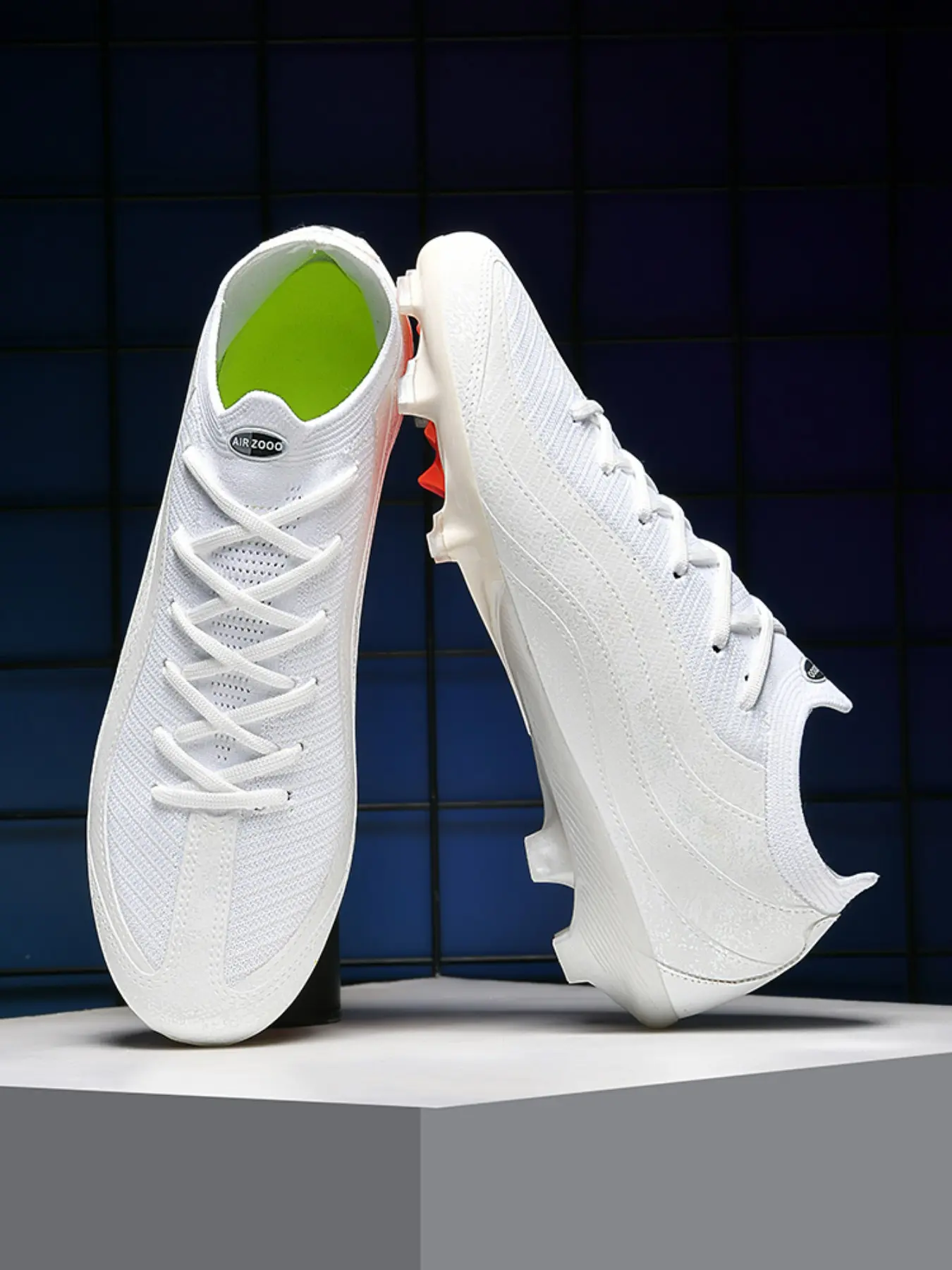 Fg Cleat Soccer Shoes Football Cleats for Natural Grass, Unisex Professional Football Boots, Peach, Lightweight Breathable Anti-Slip, Adult Youth Training Shoes