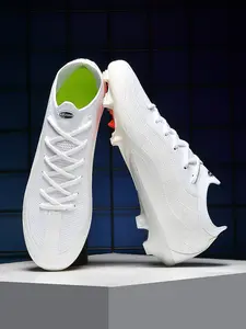 Fg Cleat Soccer Shoes Football Cleats for Natural Grass, Unisex Professional Football Boots, Peach, Lightweight Breathable Anti-Slip, Adult Youth Training Shoes