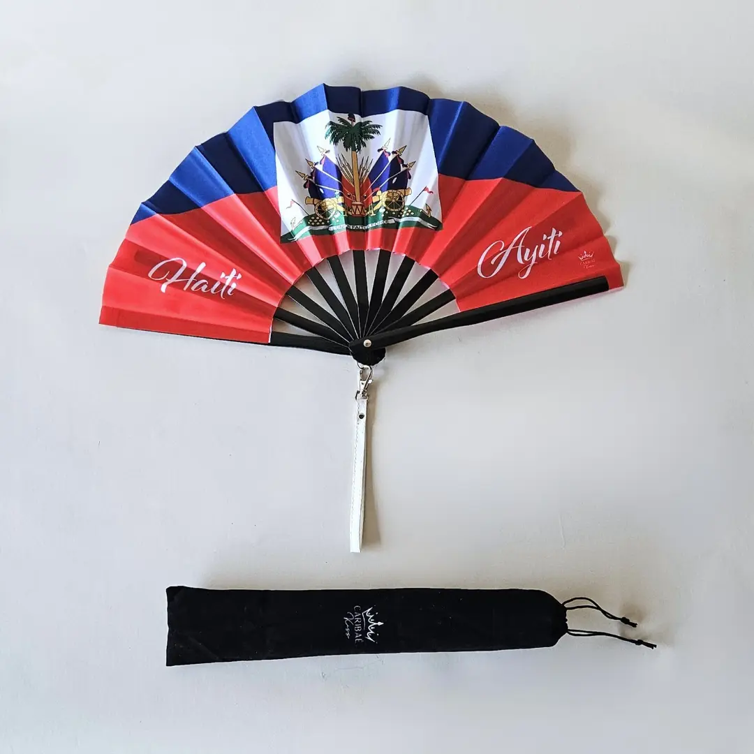 Haiti "Ayiti" Folding Fan – Caribbean Heritage Hand Fan