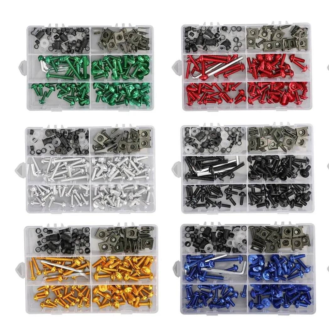 177pcs Fairing Bolt Kit Bodywork Screws for Honda Yamaha Suzuki Kawasaki