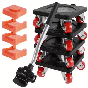 4pcs Heavy Duty Furniture Moving Wheels Set 399.16KG Lifter and Mover Tool Biubi