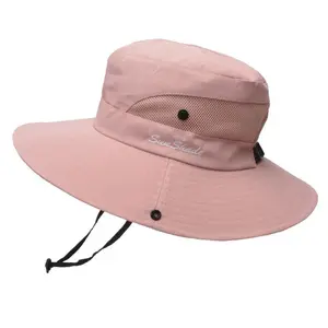 Stylish Breathable Sun Hat for Women - Foldable Wide Brim with Ponytail Hole, UV Protection Fisherman Cap Perfect for Outdoor Activities and Adventures