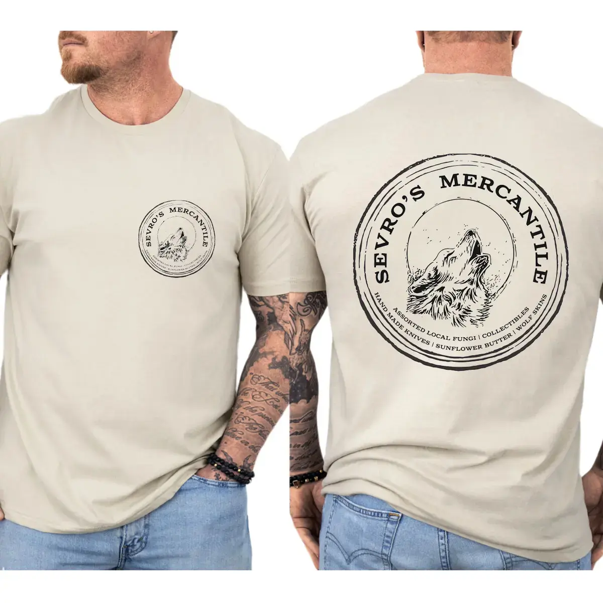Sevro's Mercentile T-shirt, Red Rising Merch, Howler Shirt, Book Lover Gift Unisex 2 Sides T-Shirt Classic Cotton Comfortable