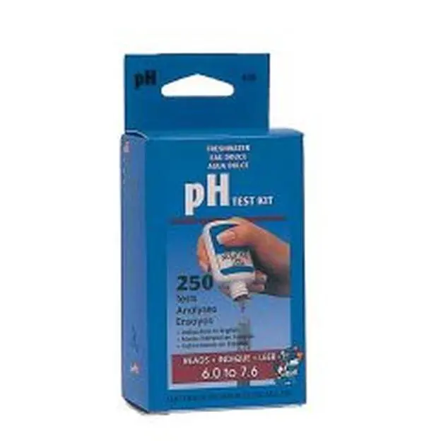 Mars Fishcare Freshwater pH Test Kit - 250 Tests, Includes Cap, Laminated Color Card, Measures 6.0 to 7.6