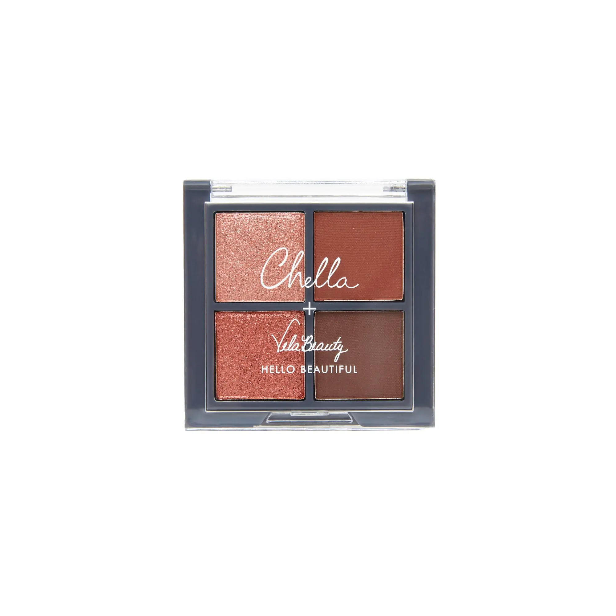Chella Blushing Rose Eyeshadow Palette, Nourishing with Coconut Oil & Vitamin E, 4 Smooth Matte & Shimmer Shades, Gentle & Compact Travel Size Makeup, 3.8g