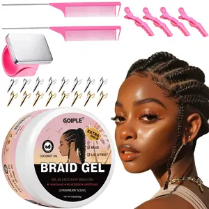Hair Braiding Kit Braider Tools Comb Wristband Clips and Gel Perfect for Stitch Braids Easy Styling and Professional Finish Haircare Heatless