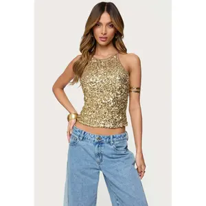 Pasha Sequin Tank Top