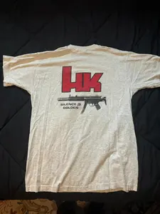 Men's Vintage Heckler & Koch MP5SD Graphic T-Shirt - Short-Sleeve Cotton Round Neck Casual Style Tee, Aesthetic Streetwear Classic Menswear Top (Pair with Jeans), Shortsleeve