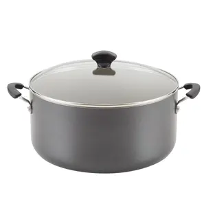 Farberware 10.5-Quart Nonstick Stockpot with Lid - Aluminum Construction, Easy-Clean Exterior, Dishwasher Safe, Oven Safe up to 350°F