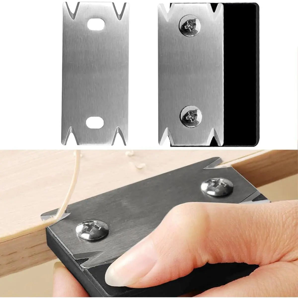 1 Set Woodworking Edge Trimmer with 1 count Scraper , Edge Banding Trimmer,  Planer, Edge Corner Planer, Hand Planer Edge Bander, Deburring Tool, Edge Banding  for PVC ABS