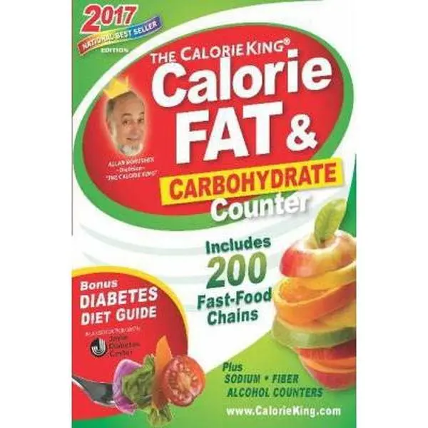 Used Healthy Books - The CalorieKing Calorie, Fat & Carbohydrate Counter 2017 Pocket-Size Edition by Allan Borushek (Like New Paperback, English, 0.56 lbs, 287pp, 17000 Food Listings, 200+ Lists, Family Health Resource)