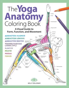 Yoga Anatomy Coloring Book: A Visual Guide to Form, Function, and Movement - An Educational Anatomy Coloring Book for Medical Students, Yoga Teach -- Kelly Solloway - Paperback