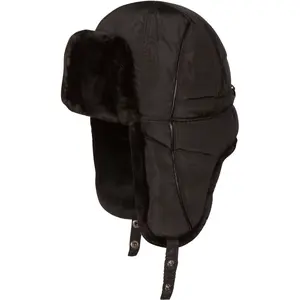 Sakkas Victor Unisex Adjustable Warm Russian Aviator Trooper Trapper Ushanka Hat Faux Mink Fur and Nylon Cold Weather Outdoor