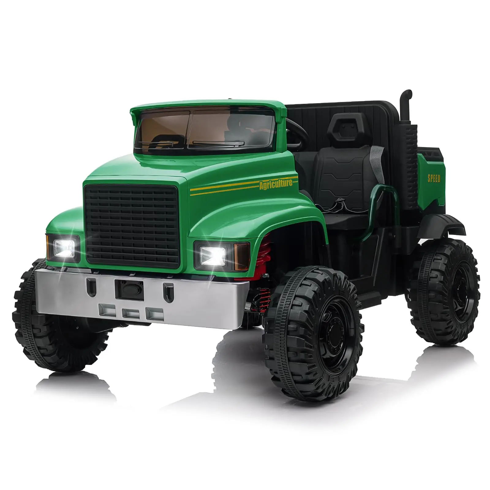 Garvee 24V Electric 2-Seater Ride On UTV with 4WD, Powered by Four 200W Motors, Featuring 3-Speed Remote Control, Spring Suspension, Sturdy Handrails, and Off-Road Capability in Multiple Colors