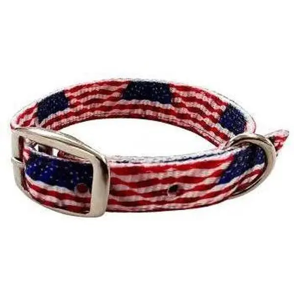 American Flag designed nylon dog collar American Flag designed nylon dog collar