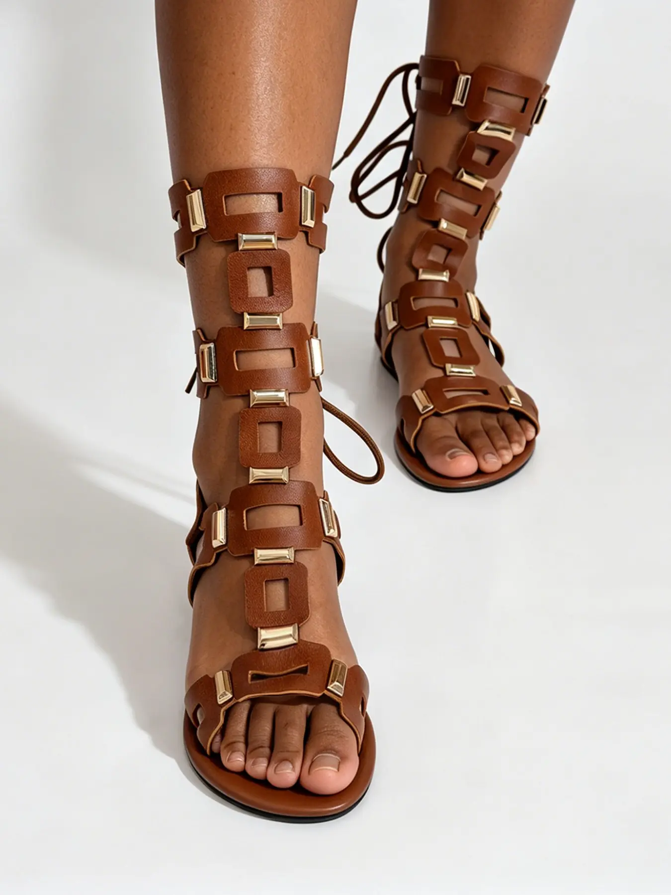 Women's Boho Roman Style Sandals, Adjustable Strap Flat Beach Shoes, Classic Open-Toe Summer Footwear, Ideal for Vacation and Shopping, Versatile Flat Sandals, Bohemian Style Sandals