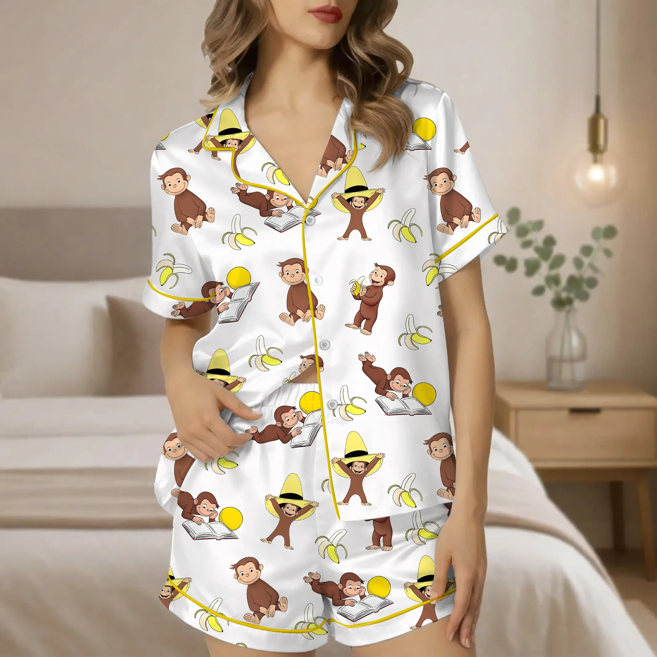 Monkey Punch Family Pajamas Set, Funny Monkey Banana Family PJs, Cute Monkey Family Sleepwear, Viral Trending Print Pajamas