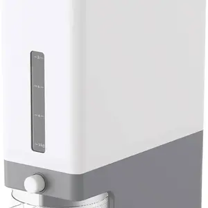 25lbs Rice Dispenser with Airtight Storage – Large Capacity Grain Container for Rice, Cereal, and Dry Goods – Easy One-Touch Dispensing for Kitchen Organization