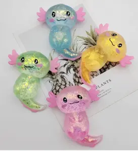 Glitter Axolotl Squishy – Adorable Sensory Fidget Toy - Surprise Color