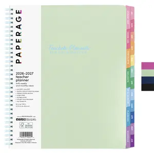 PAPERAGE Teacher Planner, Weekly & Monthly Academic Planner & Calendar, 12-Months, July 2026 - June 2027, (9.5" x 11"), Teacher Lesson Planning Book with Tabs, Stickers & Inner Pocket