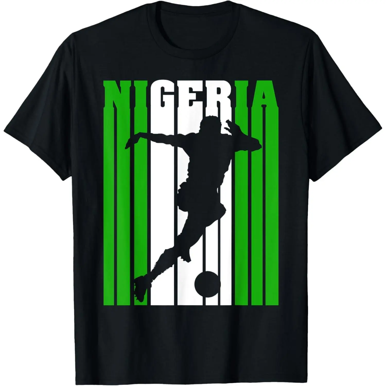 100% Cotton Nigeria T-shirt Nigerian Flag Soccer Football Tshirt T-Shirt