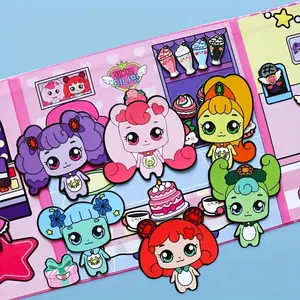 Magnetic Quiet Book Set, No Cutting Creative Handmade DIY Scrapbooking Sticker Album, Includes 3 Scenes + 2 Magnetic Materials, 18cm Size