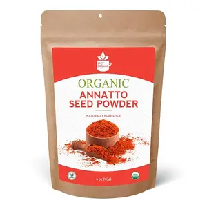 Annatto Powder 4 oz. – Certified USDA Organic - Ground Achiote Seed Spice for Seasoning and Cooking Natural Flavor