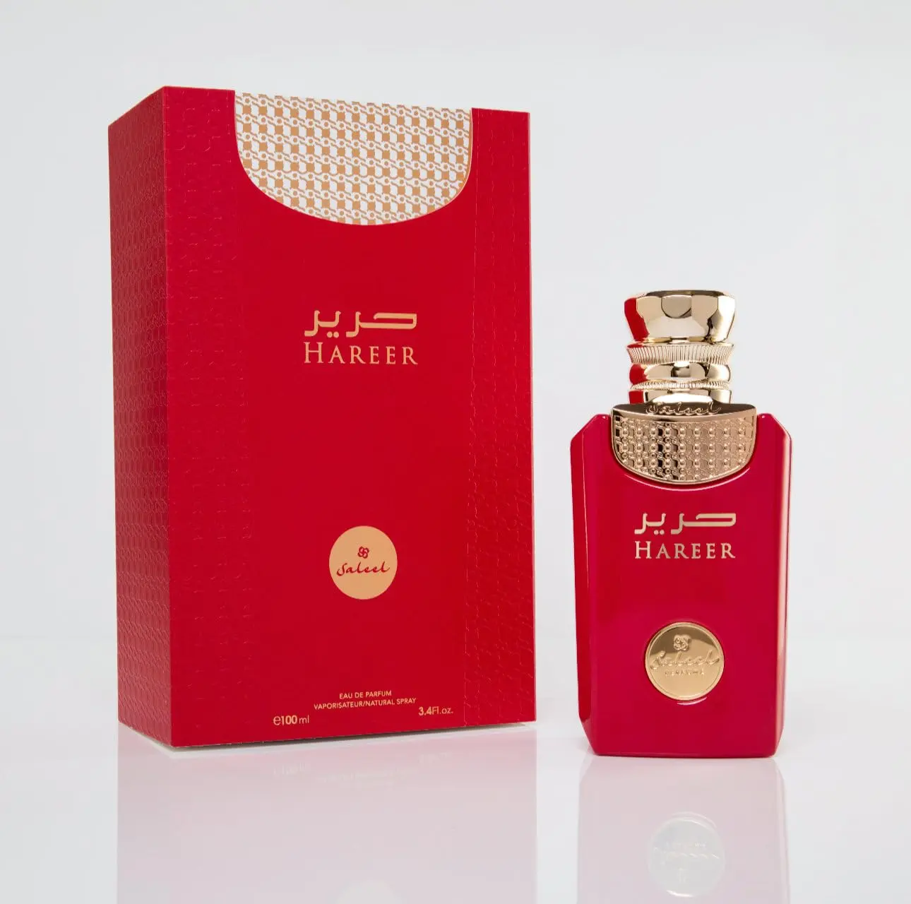 Saleel Hareer Eau de Parfum, Warm and Elegant Unisex Fragrance, Soft Floral Scent with Coconut, Almond & Tonka Bean Notes, 3.4 fl oz Spray, Single Item, Adults, All Seasons, 3.0 To 5.9 Fl. Oz.