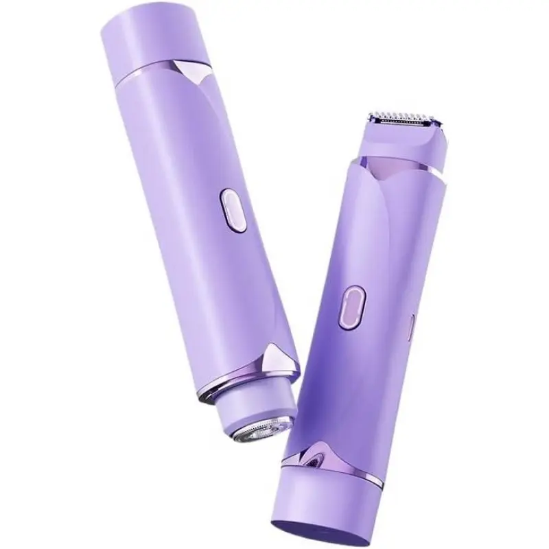 Women Bikini Trimmer Portable Flawless Facial Hair Remover Waterproof Painless Electric Razors Epilator for Lips Chin Armpit Peach Fuzz Fingers Neck Cheek Purple Skin Care Hair Removal Body Glow Korean Beauty
