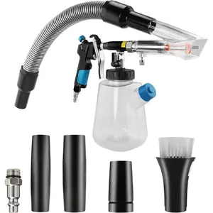 3IN1 Car Cleaning Kit, High Pressure Foam Cleaning Gun, Extractor Vacuum Set, Multi-Purpose Cleaning Gun Detachable Sprinkler Head for Automotive Detailing, Carpet, Upholstery, Surface Cleaning