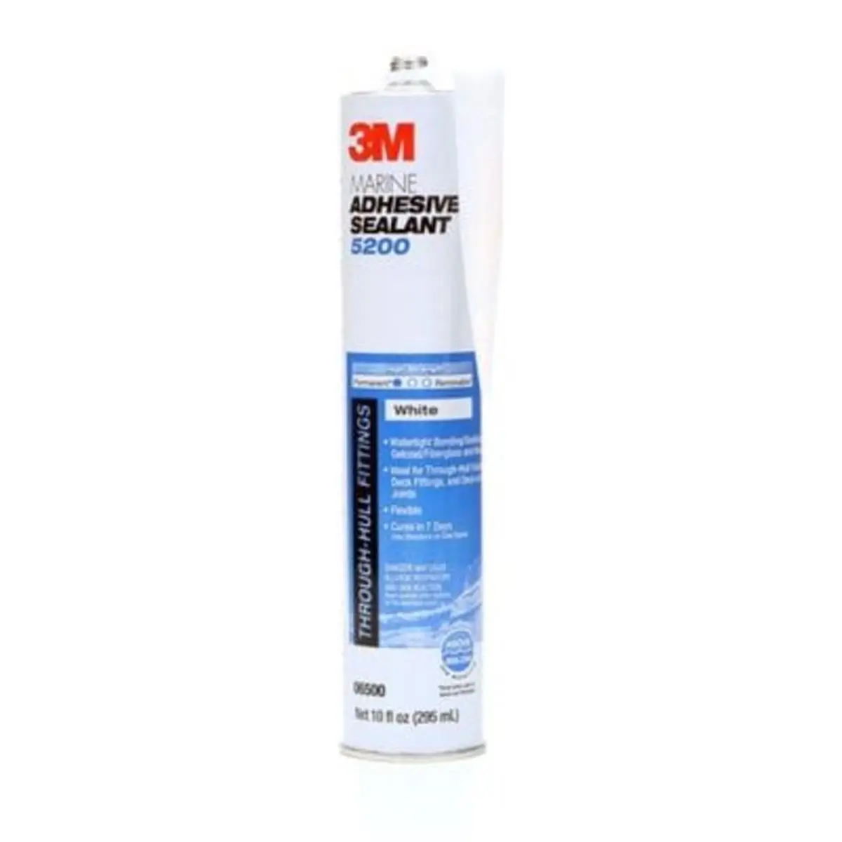 3M Polyurethane Marine Adhesive Sealant - 756155, White, Weatherproof, Strong Bond, Polymer Formula, High Handling Strength, Ideal for Marine Waterline, Salt Water, Woods, Fiberglass Sealing
