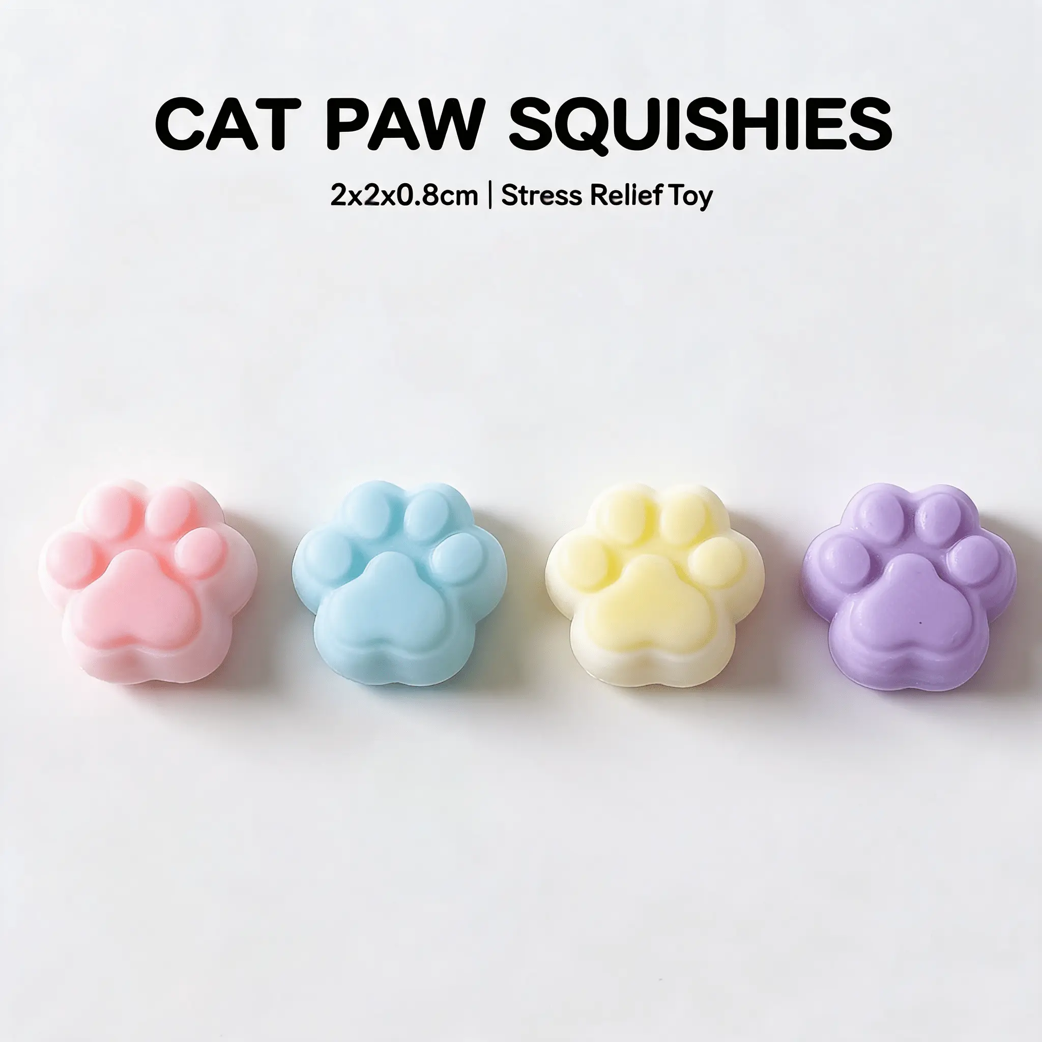 [3-pack] Mini Kawaii Cat Paw Squishy Toy, Soft Jelly Squeeze Stress Relief Fidget for Kids & Adults, Pocket Desk Pet,Soft Squishy Stress Relief,Stress Relief with Slow Rising Sensory Squishy Toys for Kids Adults, Birthday Gifts, Party Favors diy hand
