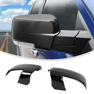 Carbon Fiber Side Rear-View Mirror Cover Trim Car Accessories for 2011-2017 Dodge Ram, High-Quality ABS Material, UV-Resistant Coating, Scratch-Resistant Coating, Easy Installation, Performance Custom Fit