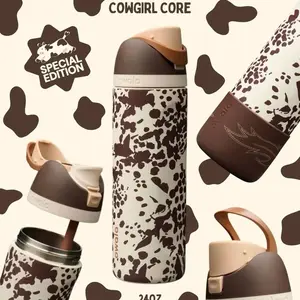 [On sale] Owala Cowgirl Core 24oz Freesip Water Bottle, 24-hour cold, suitable for daily use, gift for her, special edition