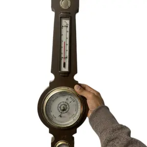 vintage Springfield Banjo-Style Weather Station, featuring a barometer, thermometer, and hygrometer