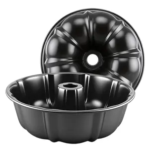 Bundt Cake Pan, 10-Inch Nonstick Round Fluted Tube Cake Baking Pan, Buntz Pound Cake Mold,Tube Bakeware,Baking Mold for Jello/Gelatin/Chocoflan/Flan, Non Toxic, Easy Clean