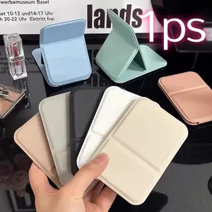 Simple Small Mirror, High Aesthetic Portable Makeup Mirror, Foldable Makeup Mirror, Touch-Up Mirror for Students, Dormitory Folding Mini Mirror