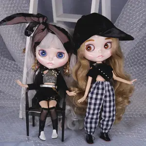 ICY DBS Blyth Doll Carved Lips Face White Skin Joint Body 1/6 BJD Special Price OB24 Toy Gift Hand