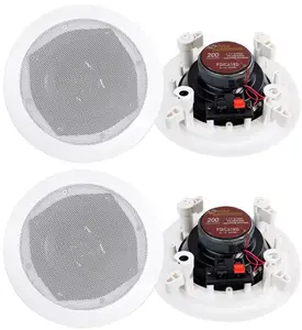 4) New PYLE PRO PDIC61RD 6.5'' White 400W 2-Way In-Ceiling/Wall Speakers System