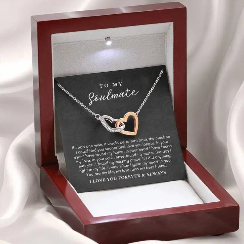 To My Soulmate Necklace Gift, Wife Girlfriend Soulmate Gift For Her, Anniversary Gift, Jewelry Gift