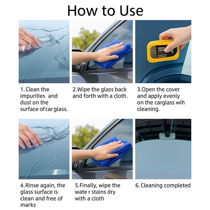 NUAN Quick Oil Film Remover! Car Glass Wipes – Effortlessly Clean Grease for Safer Rainy Driving-NUAN