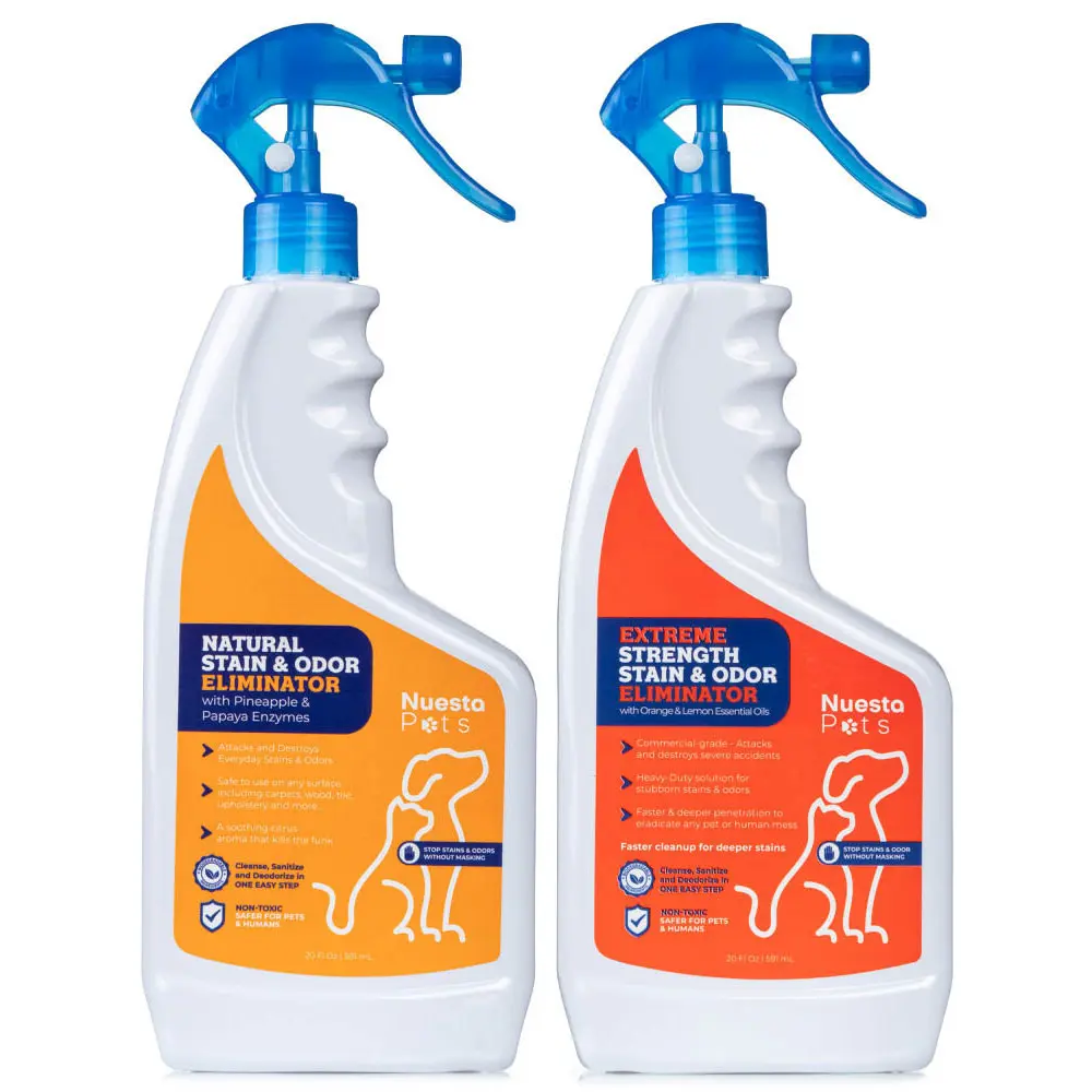 2-Pack Nuesta Pets Stain & Odor Eliminator – Natural & Extreme Enzyme Formula for Dogs, Cats & Home | Safe, Powerful Cleaner for Carpets, Floors & Furniture