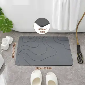 1Pcs Indoor Diatomite Stone Bath Mat Diatom Mud Soft Mat Water Absorption Quick Drying Diatomite Stone Shower Mat Entryway Rugs NONE