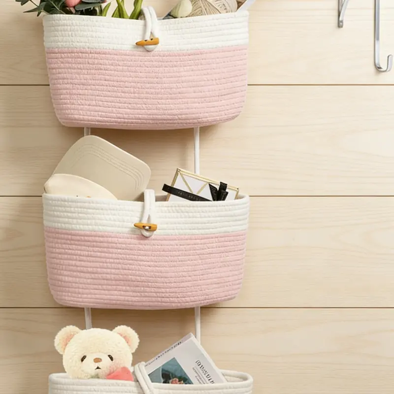 Pink+White 3 tier+Button