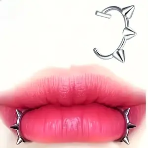 Gothic lip ring - low allergenicity, non perforated, hip-hop fashion, suitable for daily wear, party accessories, bohemian style, minimalist design, non perforated jewelry, perforated jewelry, nose ring, fashion design