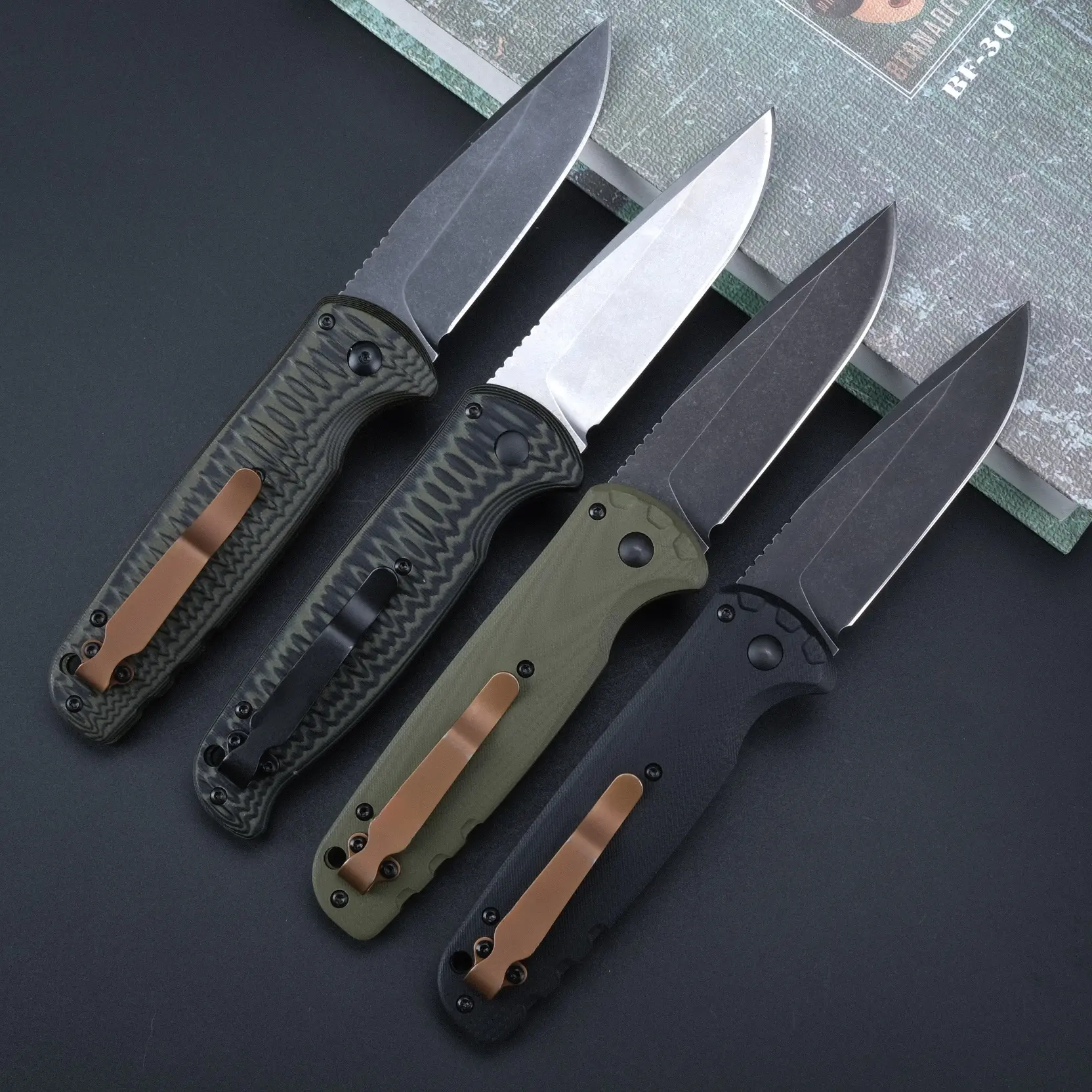 Folding Knife with G10 Handle & High Hardness Steel Blade - Unisex EDC Multipurpose Survival Gear for Camping & Driving, Outdoor Survival Supplies