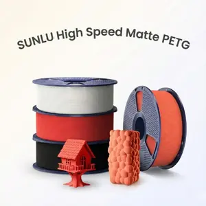 High Speed Matte PETG 3D Printer Filament 1KG Filament ​Low-Warping for​ Smooth Matte Finish