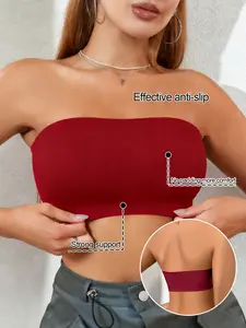 Seamless Non-Slip Colorful Women’s Strapless Tube Top Bra, Perfect for Special Occasions and Everyday Wear, Lightweight and Comfortable Underwear