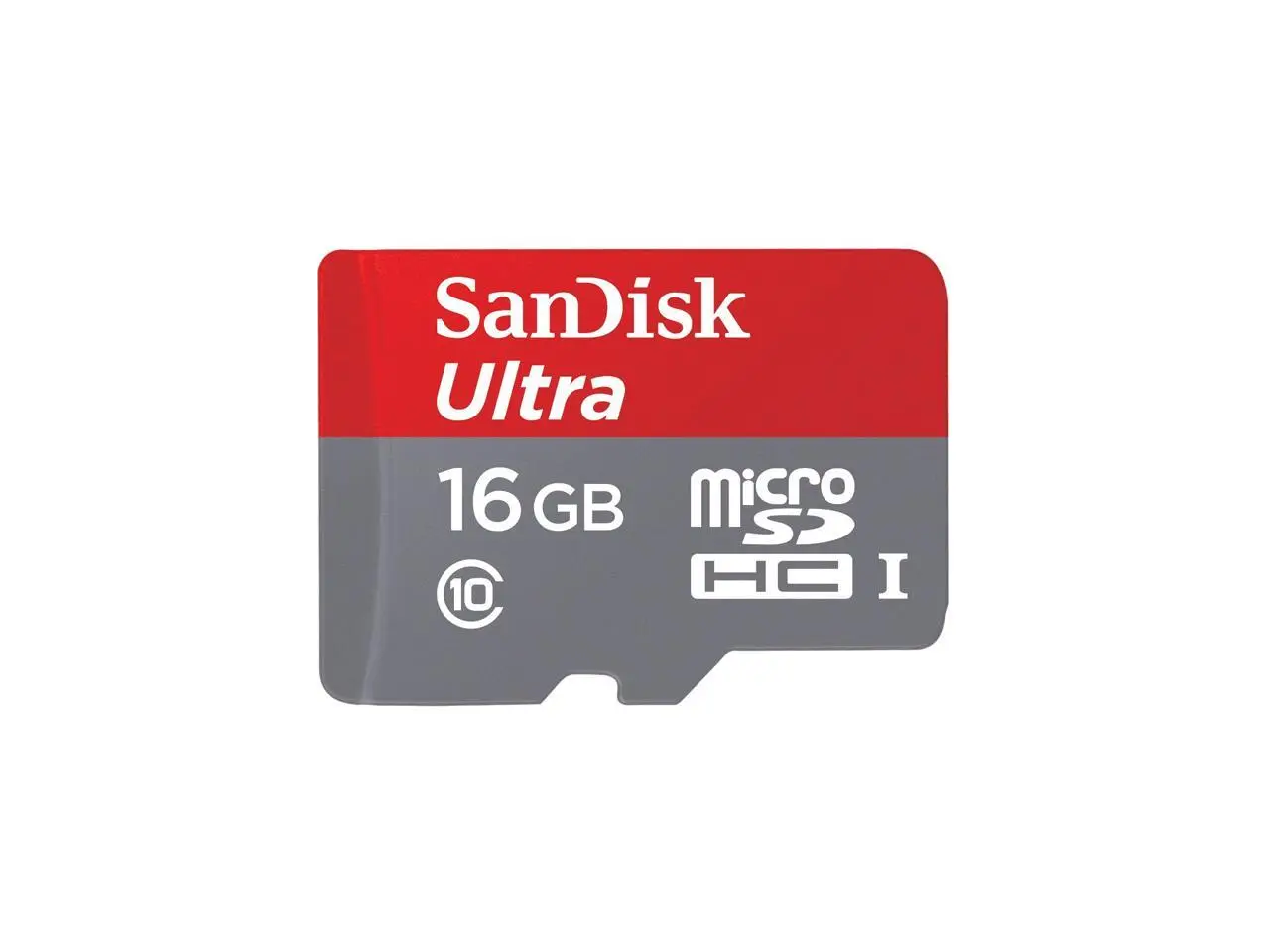 SanDisk 16GB Ultra microSDHC UHS-I/Class 10 Memory Card with Adapter, Speed Up to 80MB/s (SDSQUNC-016G-GN6MA)