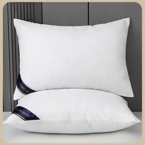 White Soft Pillow Breathable All Night， High-Quality Filler Home Bedroom Essential